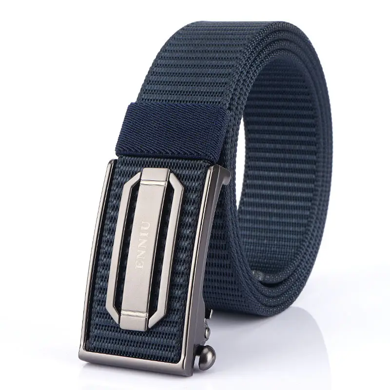 Men's Korean Style Canvas Belt 3.5cm Automatic Buckle