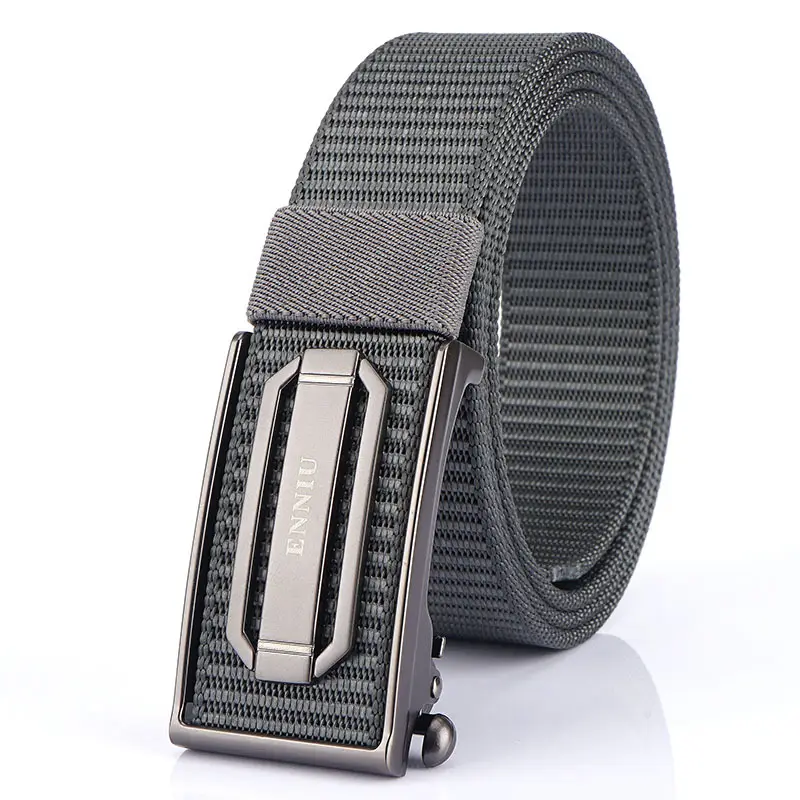 Men's Korean Style Canvas Belt 3.5cm Automatic Buckle