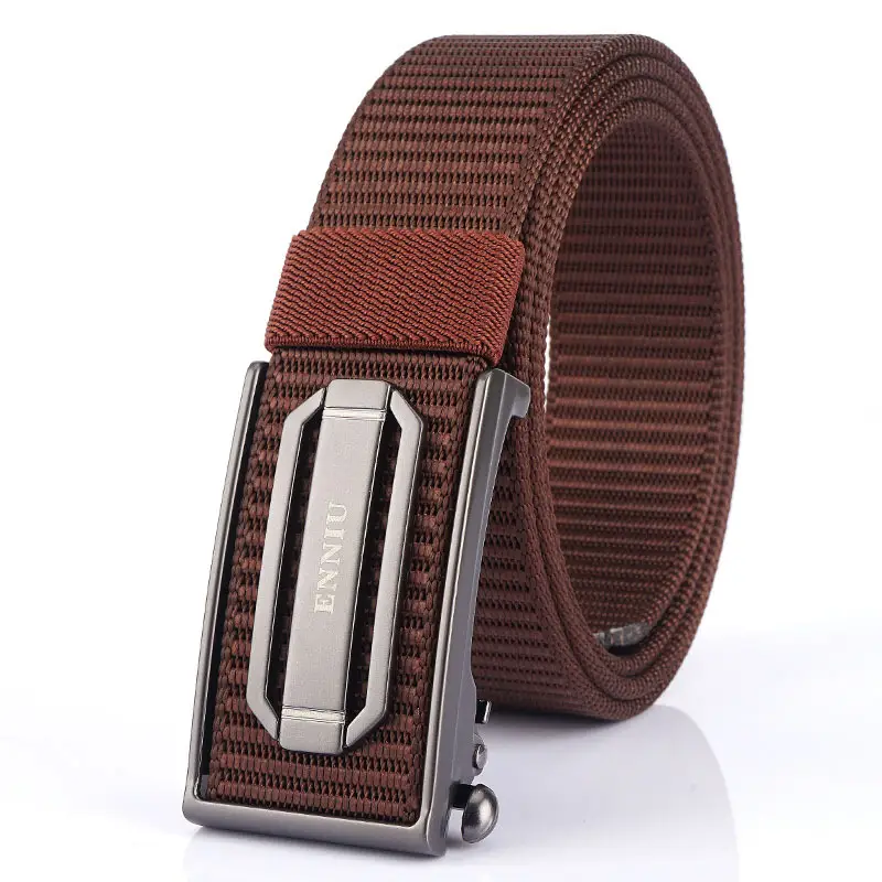 Men's Korean Style Canvas Belt 3.5cm Automatic Buckle