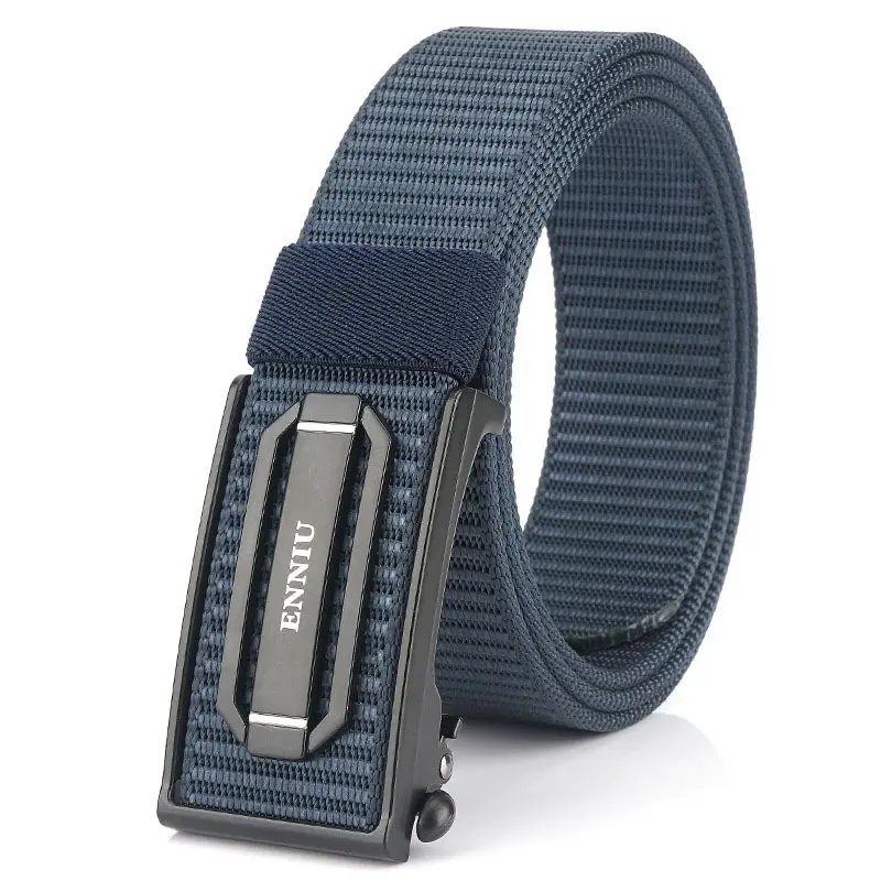 Men's Korean Style Canvas Belt 3.5cm Automatic Buckle