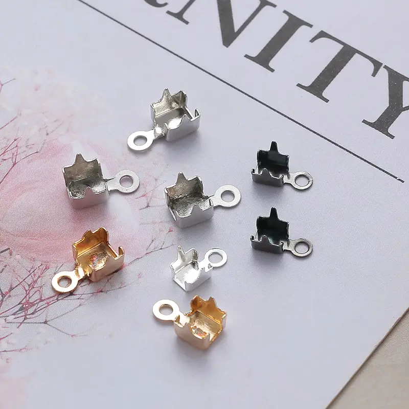 Gold Plated Single Claw Ring Drill Chain for DIY Jewelry — feature 3
