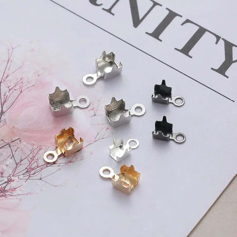 Gold Plated Single Claw Ring Drill Chain for DIY Jewelry — feature 4