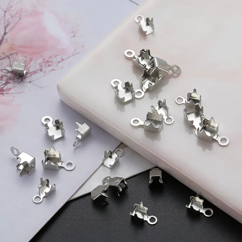 Gold Plated Single Claw Ring Drill Chain for DIY Jewelry - Image 2