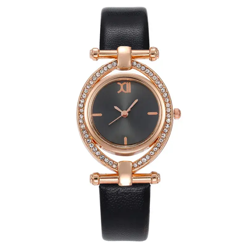 Women's Red Crystal Watch with Gold Plated Band - Image 6