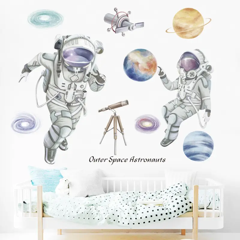 Cosmic Space Astronaut Wall Sticker for Kids Room Decoration - Image 3
