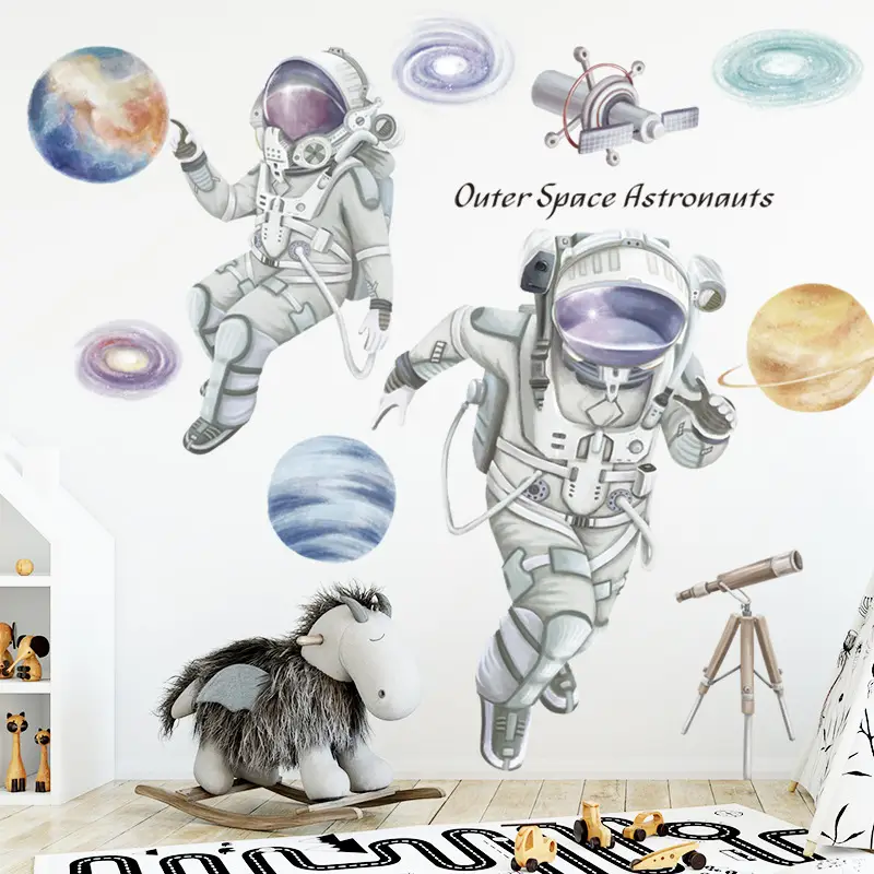 Cosmic Space Astronaut Wall Sticker for Kids Room Decoration - Image 4