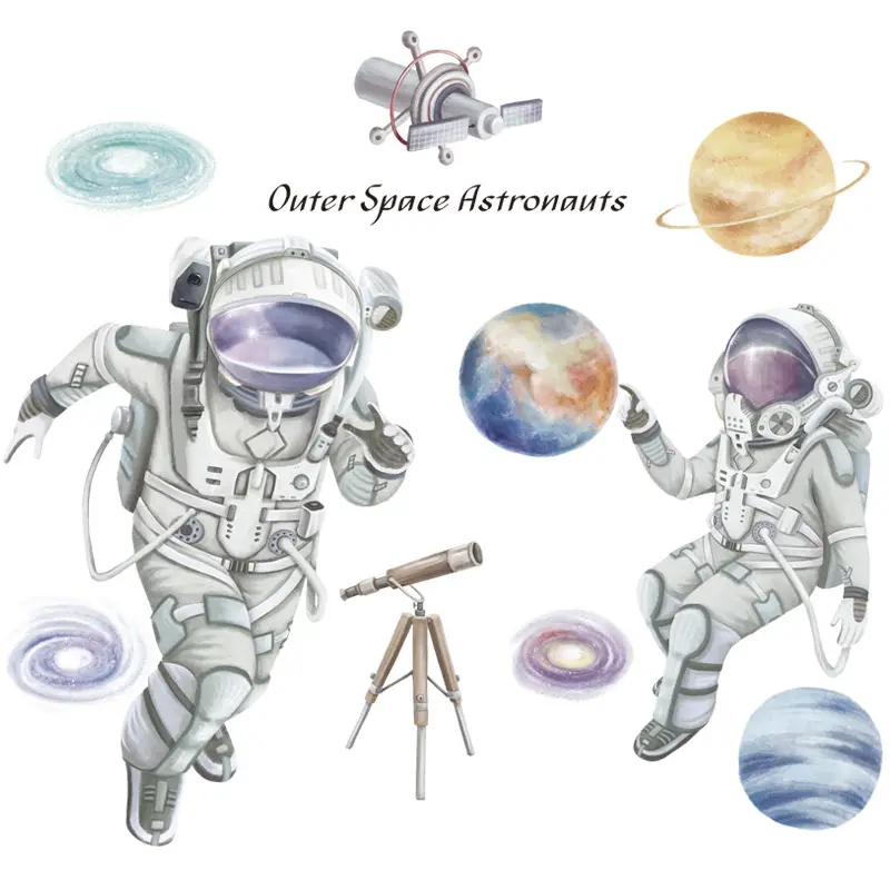 Cosmic Space Astronaut Wall Sticker for Kids Room Decoration - Image 5