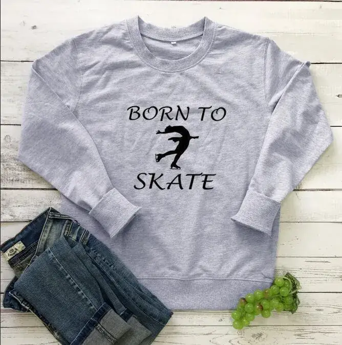 Born to Skate Yellow Crewneck Sweatshirt