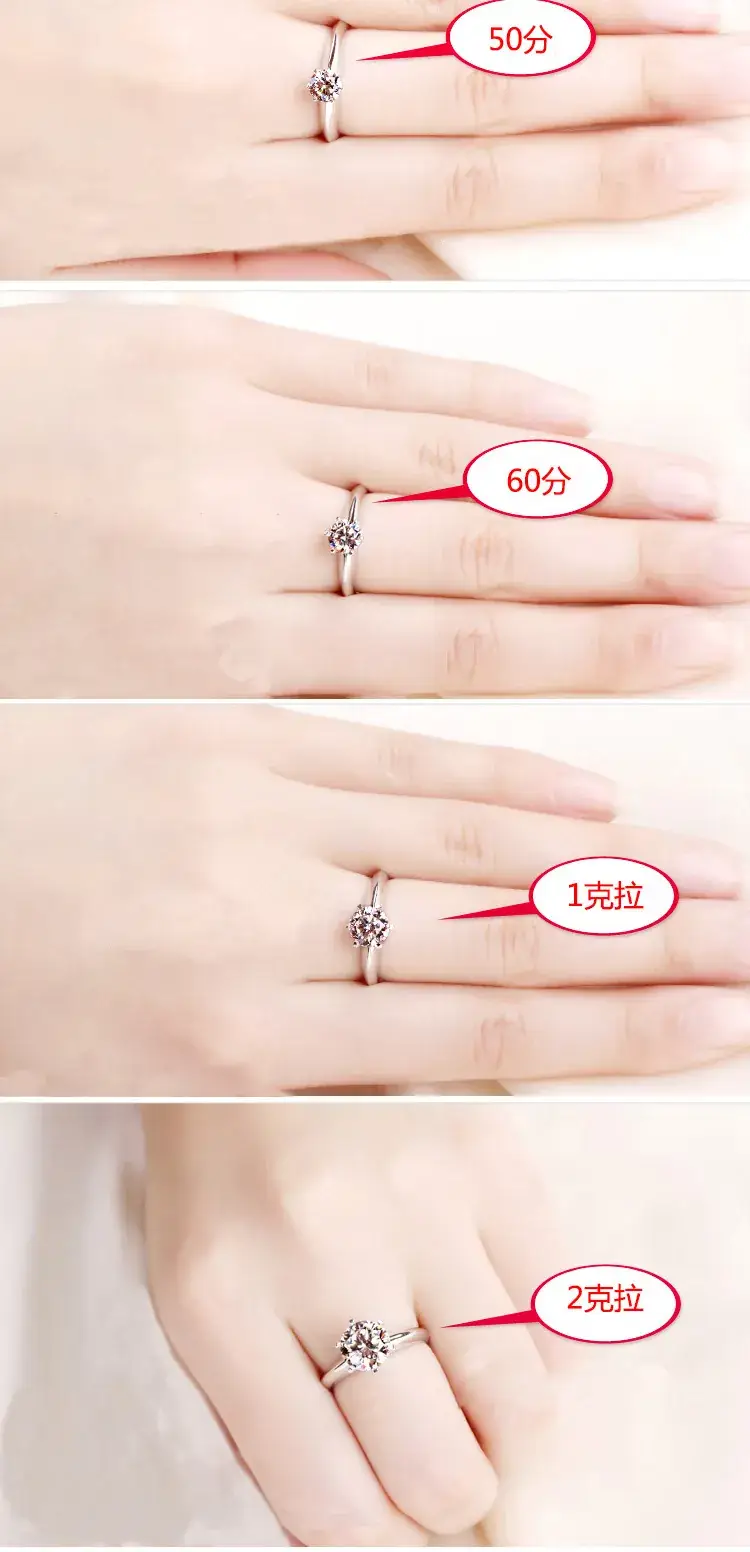 Moissanite Ring with 6 Claw Diamond Open Design — feature 8
