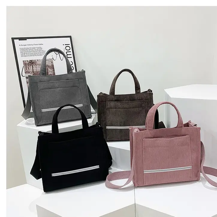 Women's Korean Style Corduroy Shoulder Bag 2026 - Image 12