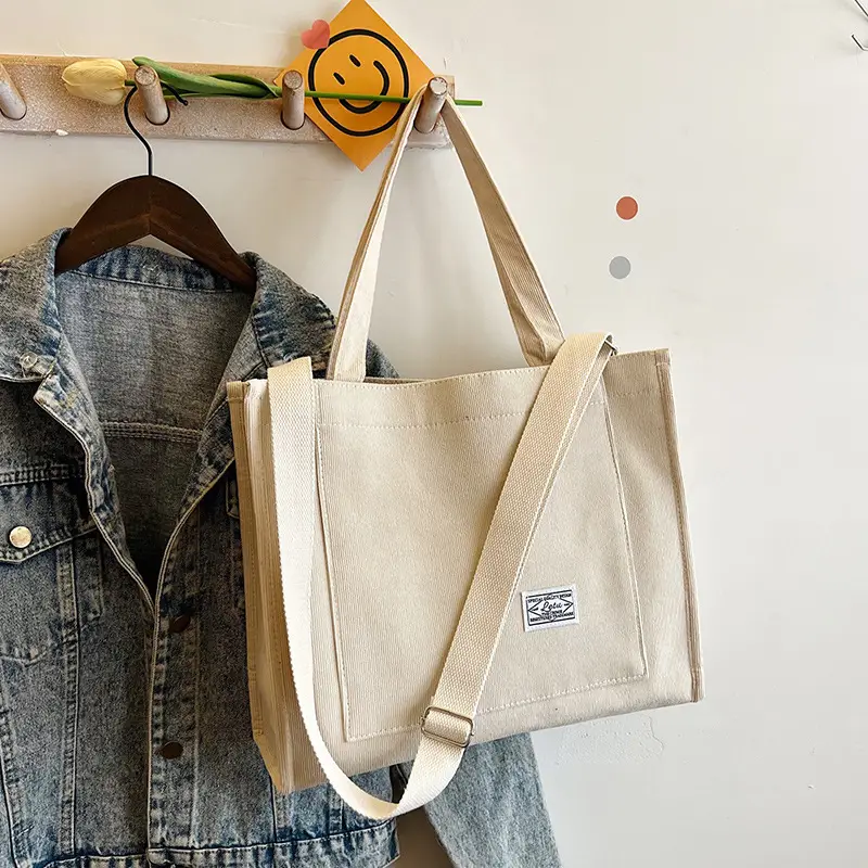 Women's Korean Style Corduroy Shoulder Bag 2026 - Image 14