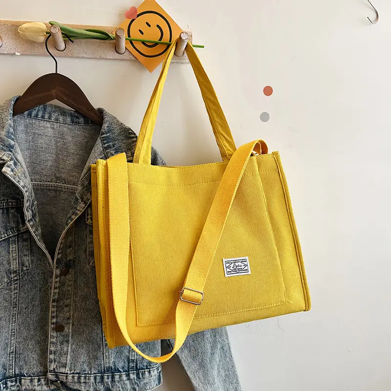 Women's Korean Style Corduroy Shoulder Bag 2026 - Image 2