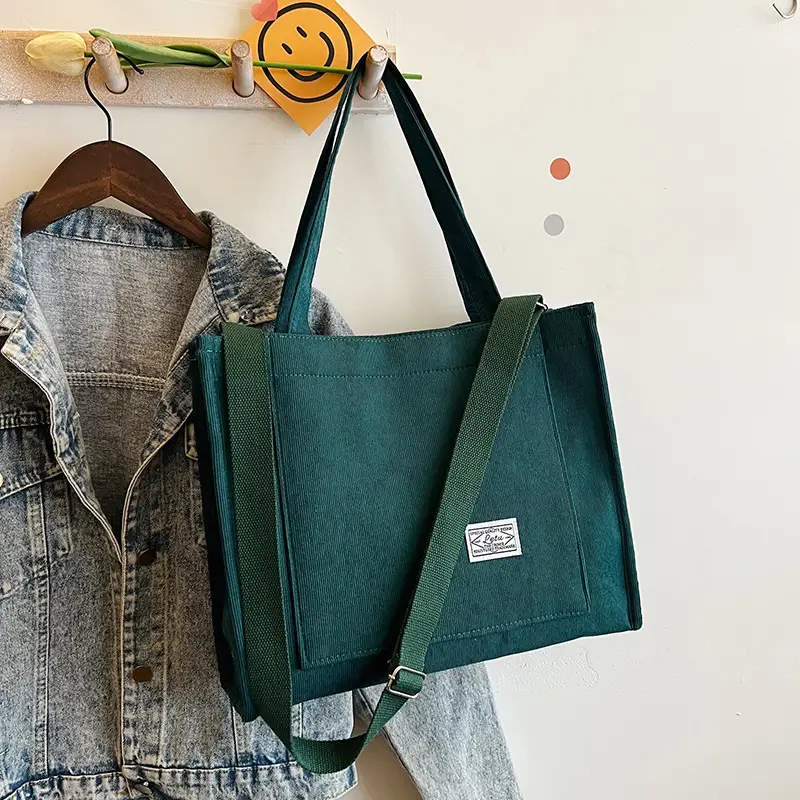 Women's Korean Style Corduroy Shoulder Bag 2026 - Image 3