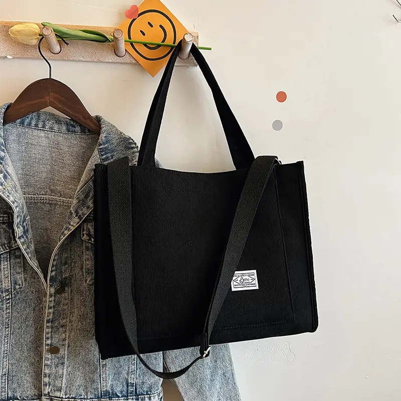 Women's Korean Style Corduroy Shoulder Bag 2026 - Image 4