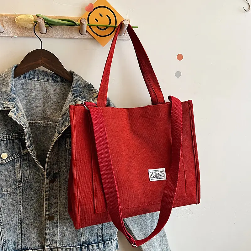Women's Korean Style Corduroy Shoulder Bag 2026 - Image 5