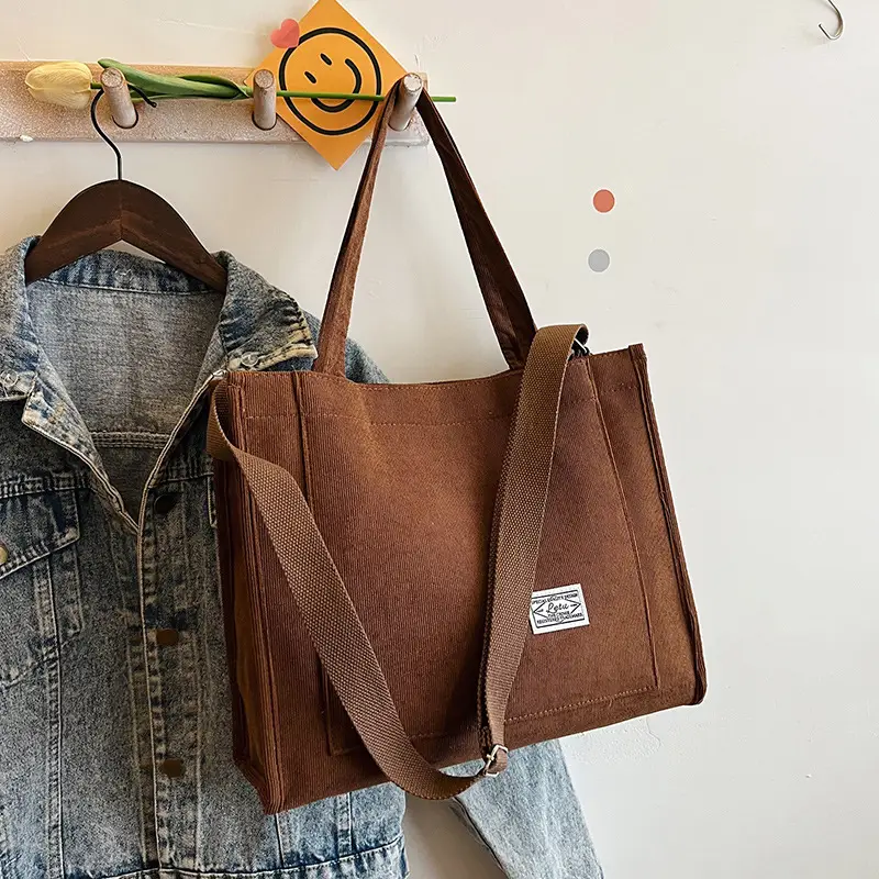 Women's Korean Style Corduroy Shoulder Bag 2026 - Image 6