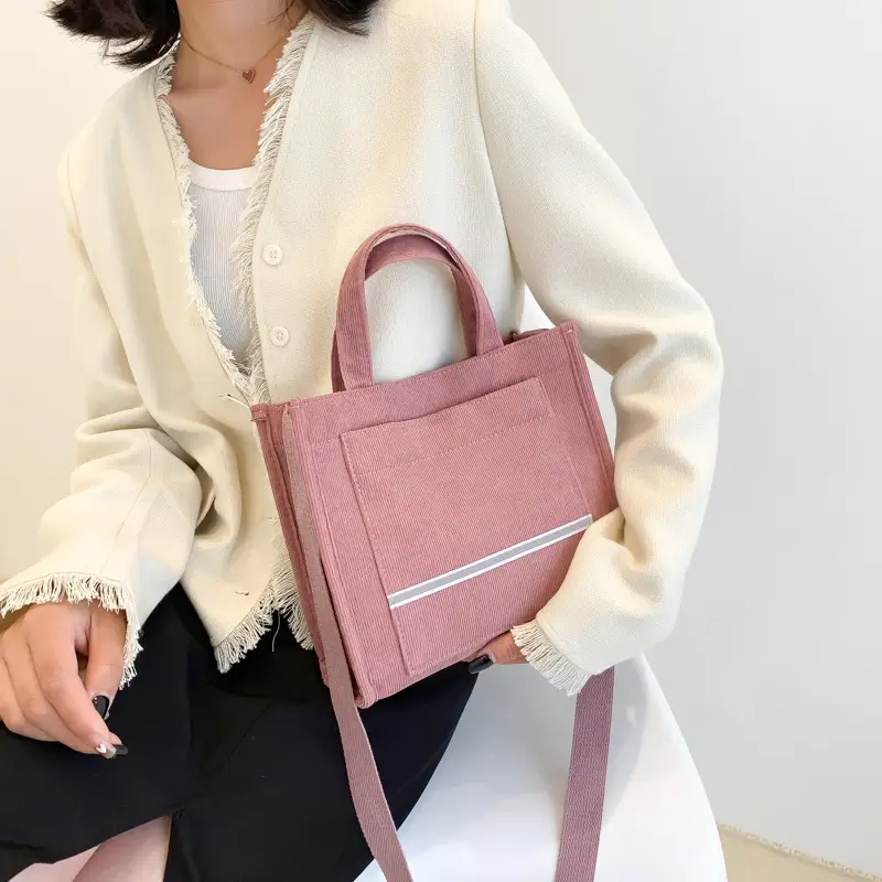 Women's Korean Style Corduroy Shoulder Bag 2026 - Image 9