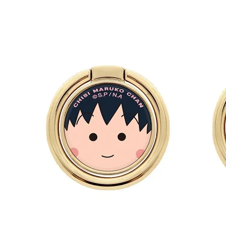 Cartoon Maruko-Chan Gold Ring Holder with Mobile Phone Design