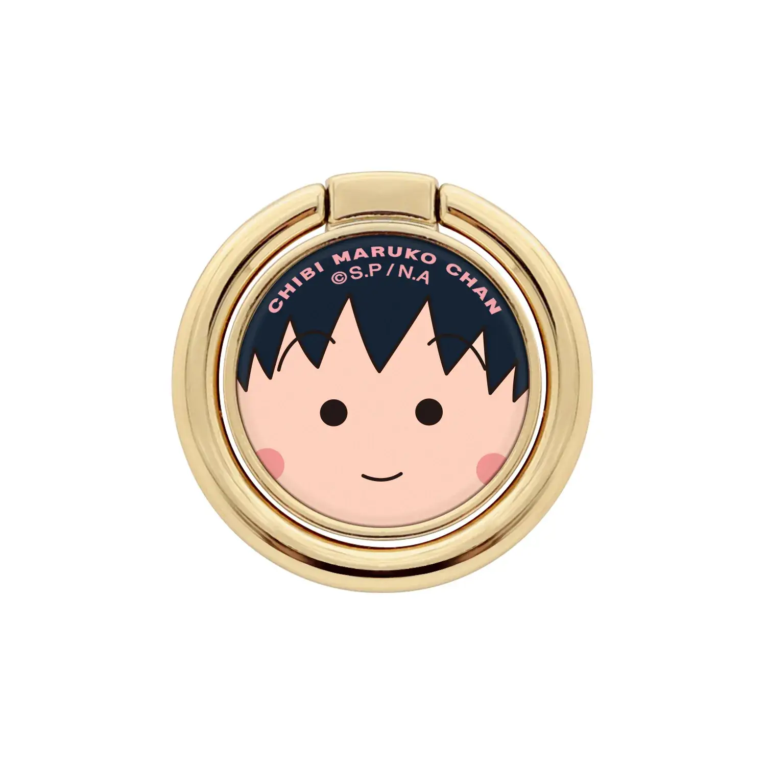 Cartoon Maruko-Chan Gold Ring Holder with Mobile Phone Design — feature 7