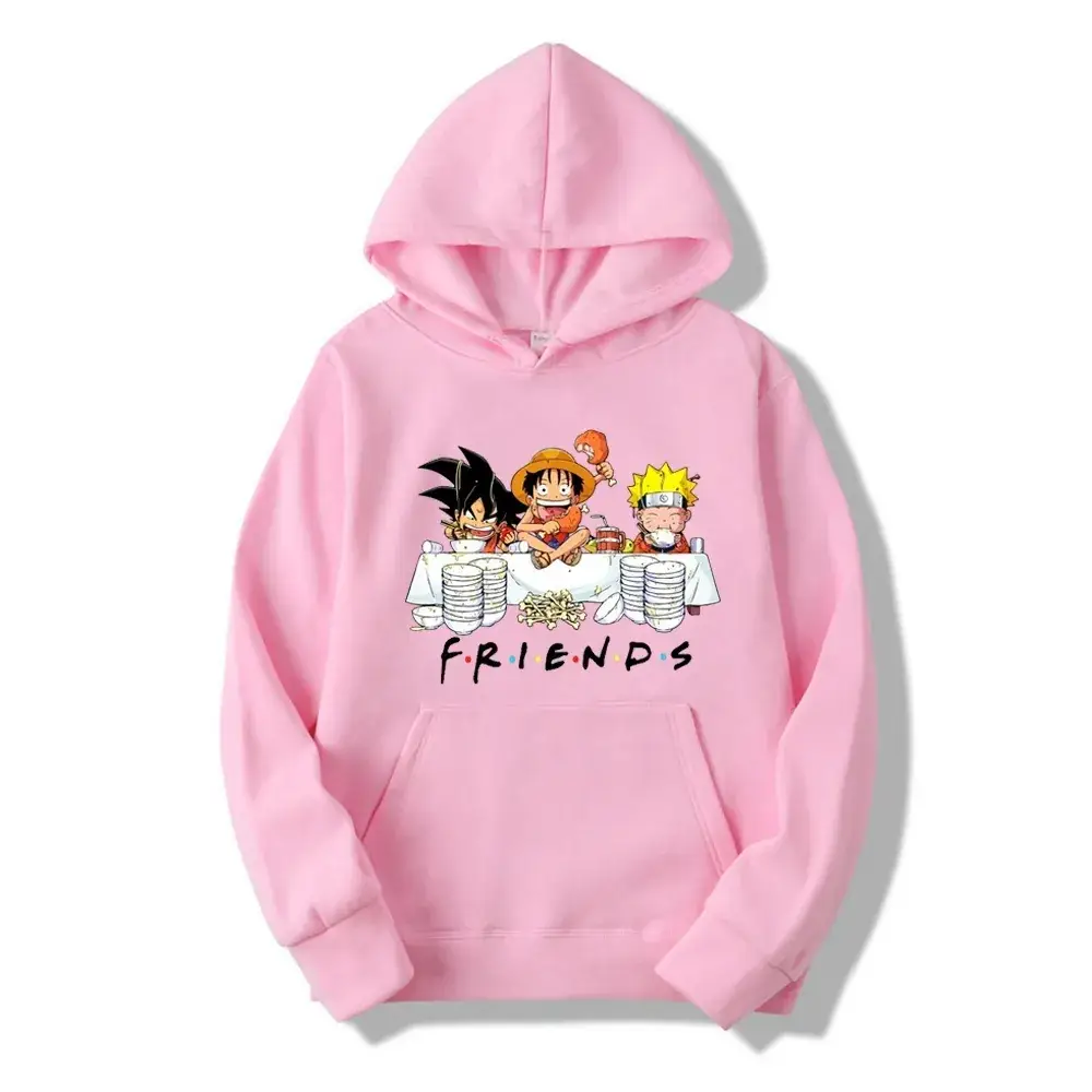 Naruto Friends Hoodie Gray Casual Wear