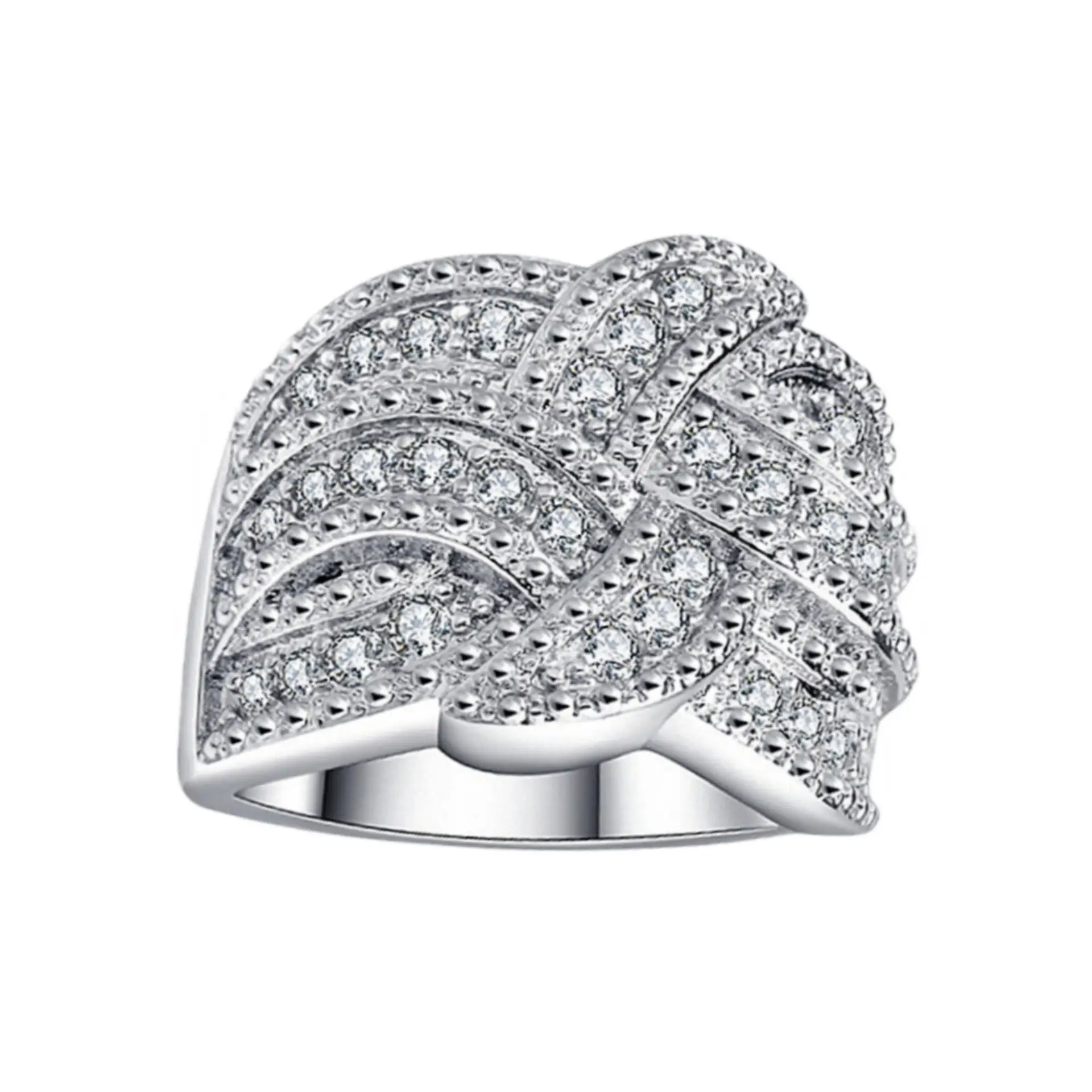 Full Diamond Rotating Silver Ring with Seiko Design - Image 5