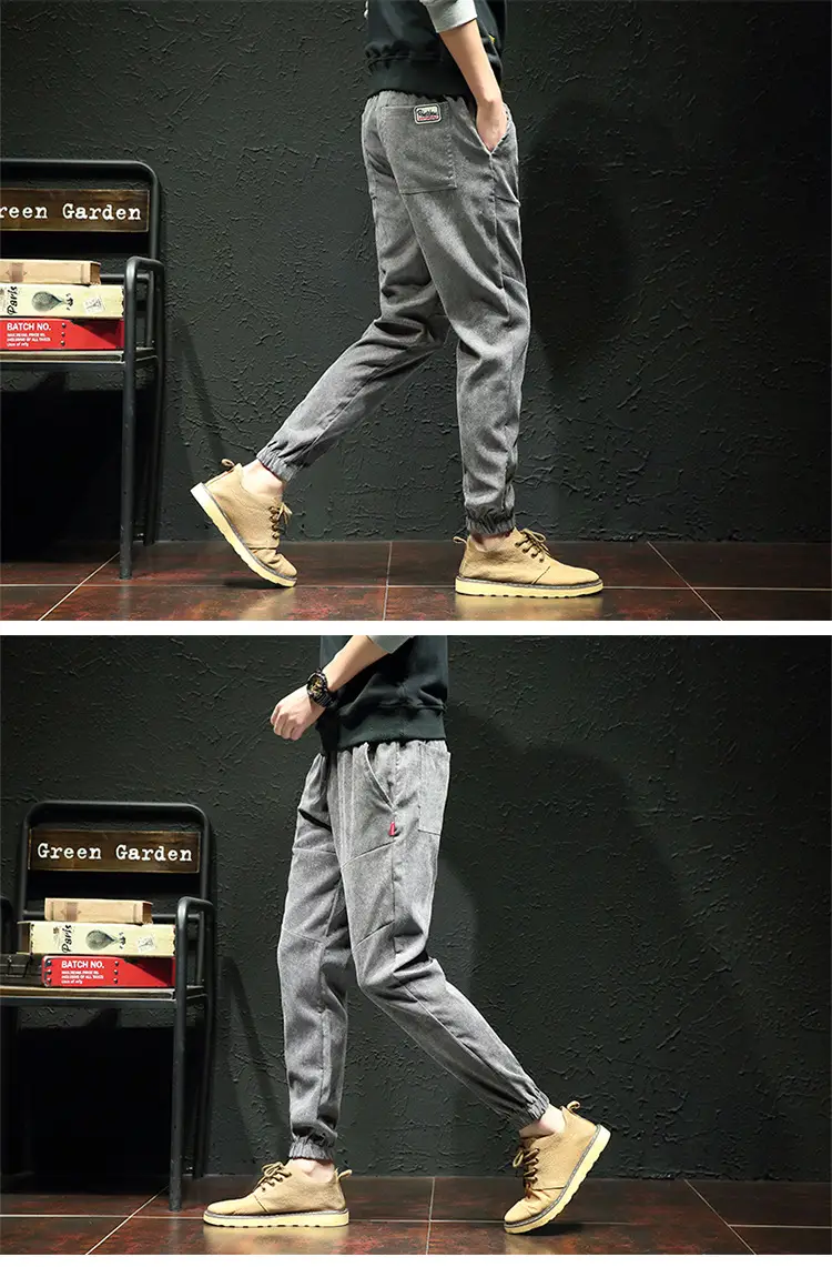 Men Fleece Lined Doggings Pants Harlan Cotton Blue — feature 12