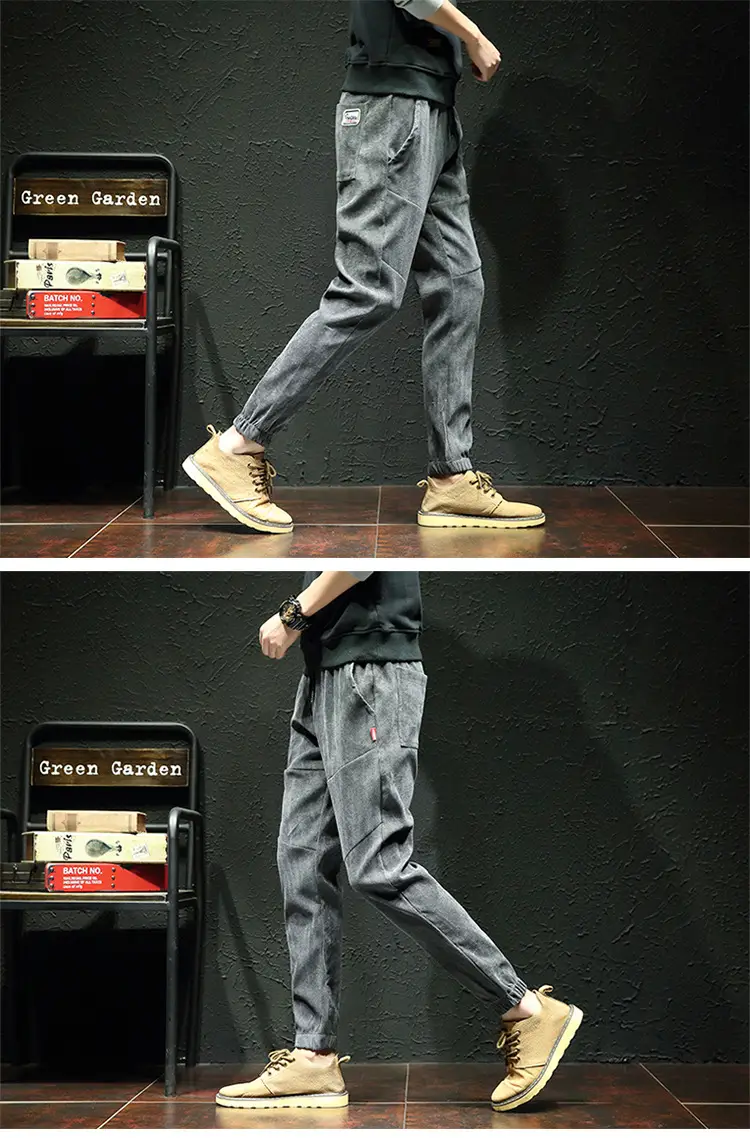 Men Fleece Lined Doggings Pants Harlan Cotton Blue — feature 20