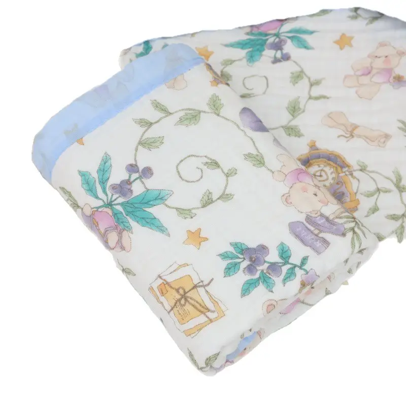 Cotton Cartoon Baby Quilted Bath Towel Summer Blanket - Image 32