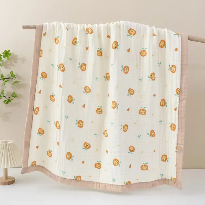 Cotton Cartoon Baby Quilted Bath Towel Summer Blanket - Image 12