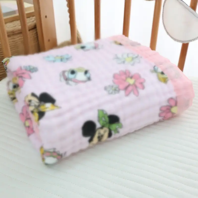 Cotton Cartoon Baby Quilted Bath Towel Summer Blanket - Image 28