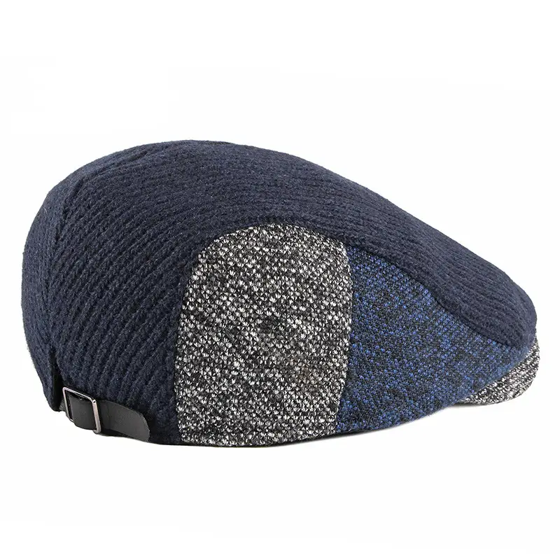 Men's Knitted Painter Hat Beige Winter Warm - Image 12