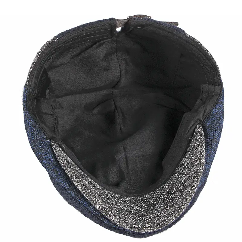 Men's Knitted Painter Hat Beige Winter Warm - Image 13