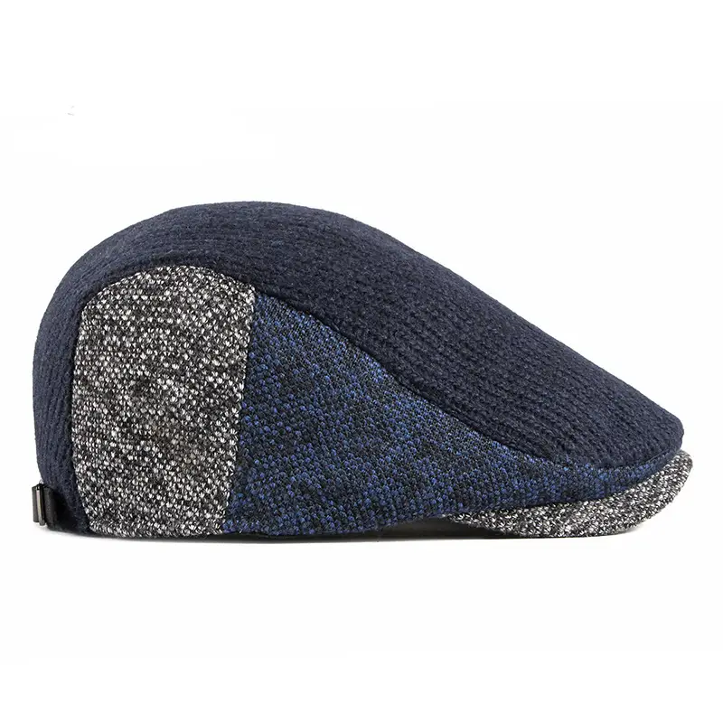 Men's Knitted Painter Hat Beige Winter Warm - Image 15