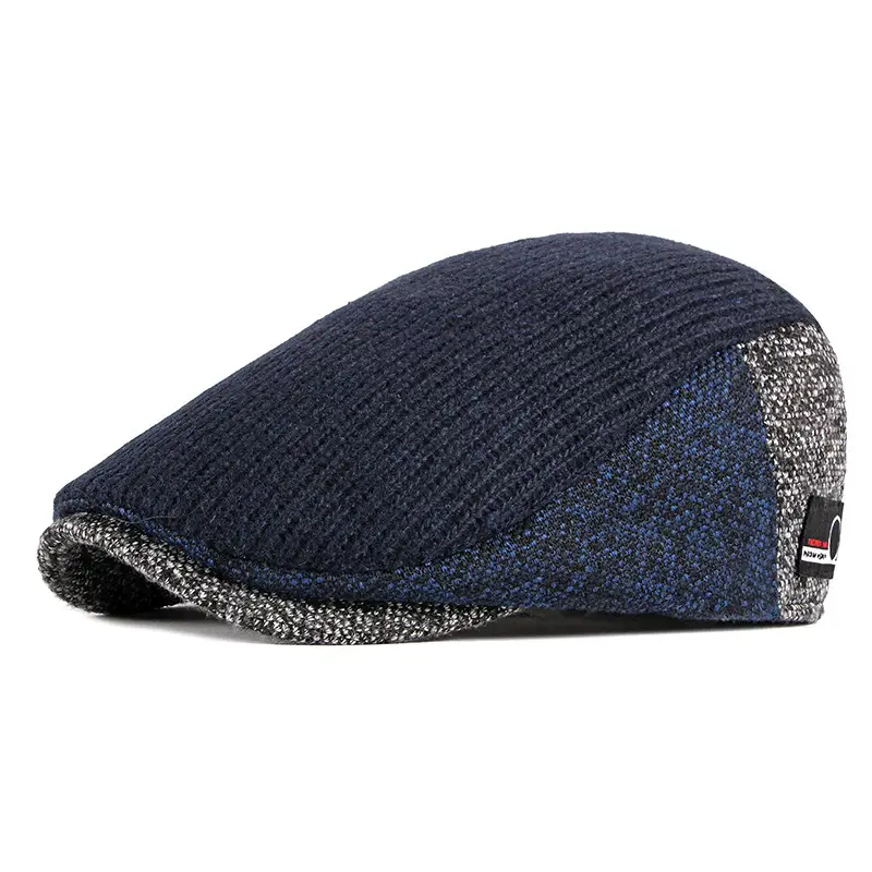 Men's Knitted Painter Hat Beige Winter Warm - Image 2