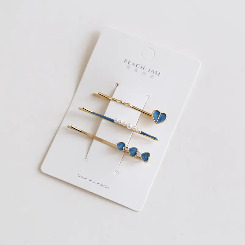 Japanese Style Geometric Heart Hairpins for Girls - Image 2