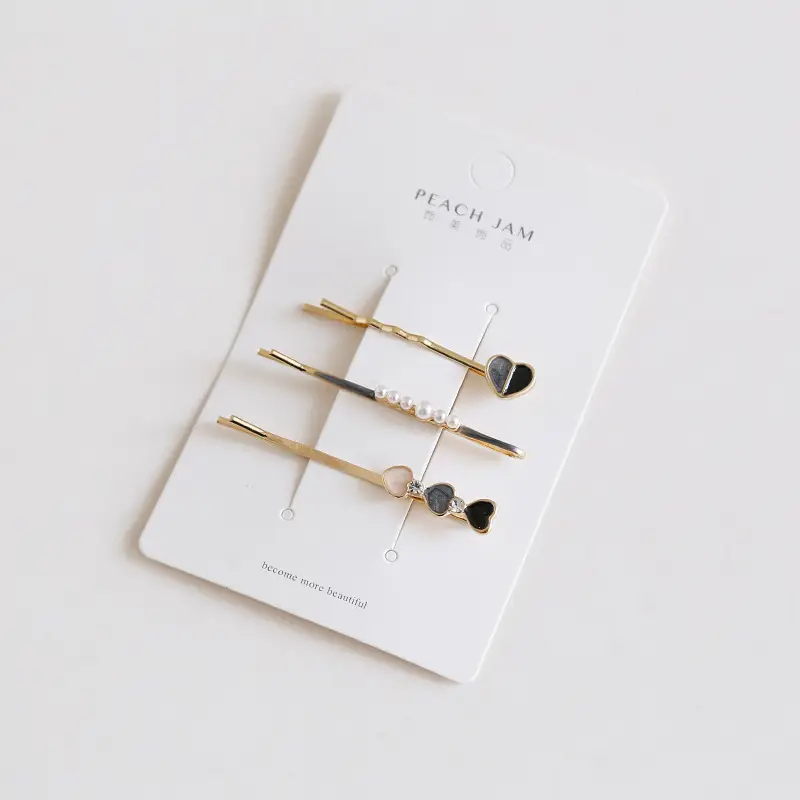 Japanese Style Geometric Heart Hairpins for Girls - Image 3