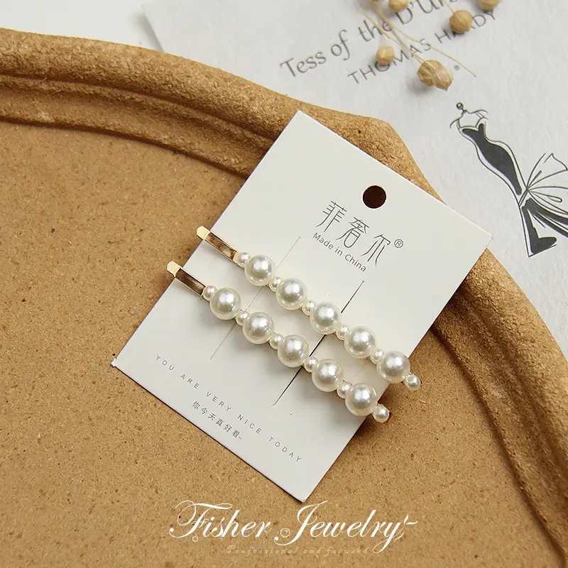 Pearl Hairpin Side Bangs Clip Elegant Pair - Image 10