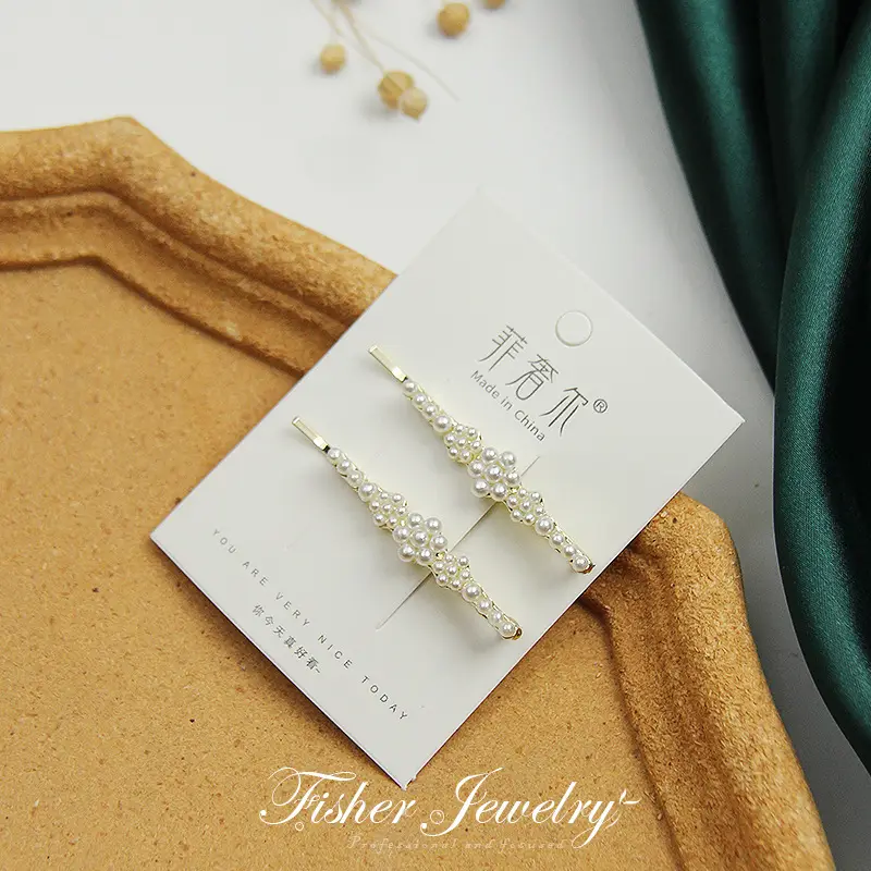 Pearl Hairpin Side Bangs Clip Elegant Pair - Image 12
