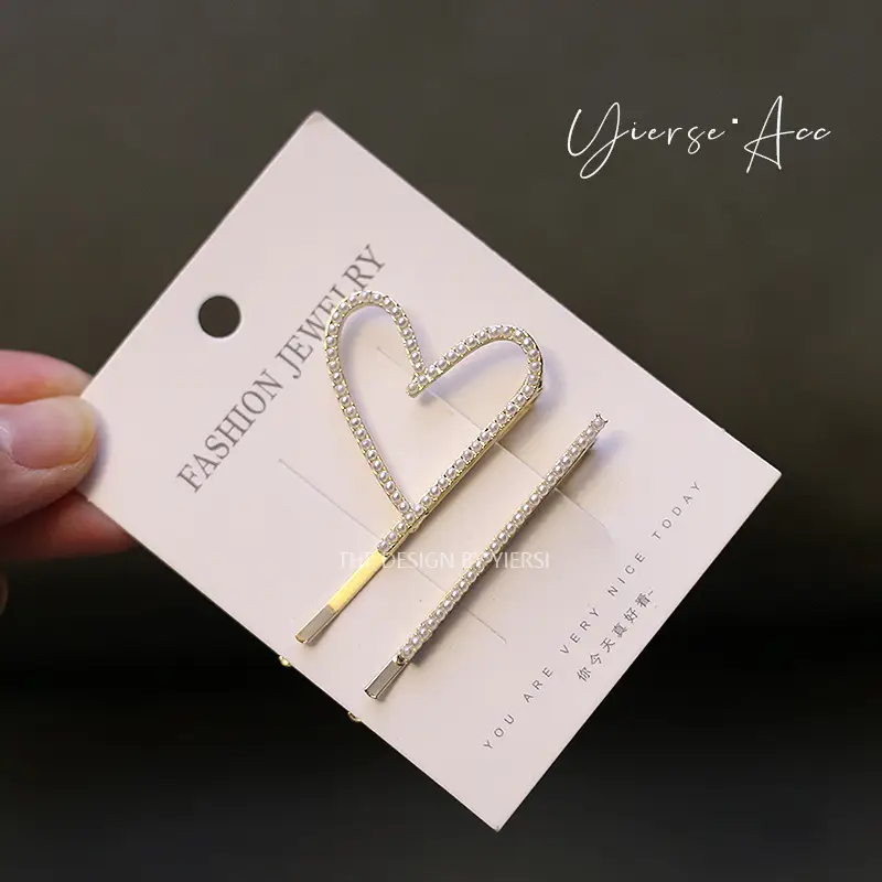 Pearl Hairpin Side Bangs Clip Elegant Pair - Image 15
