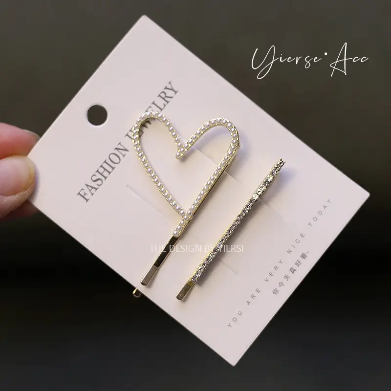 Pearl Hairpin Side Bangs Clip Elegant Pair - Image 16