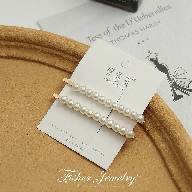 Pearl Hairpin Side Bangs Clip Elegant Pair - Image 9