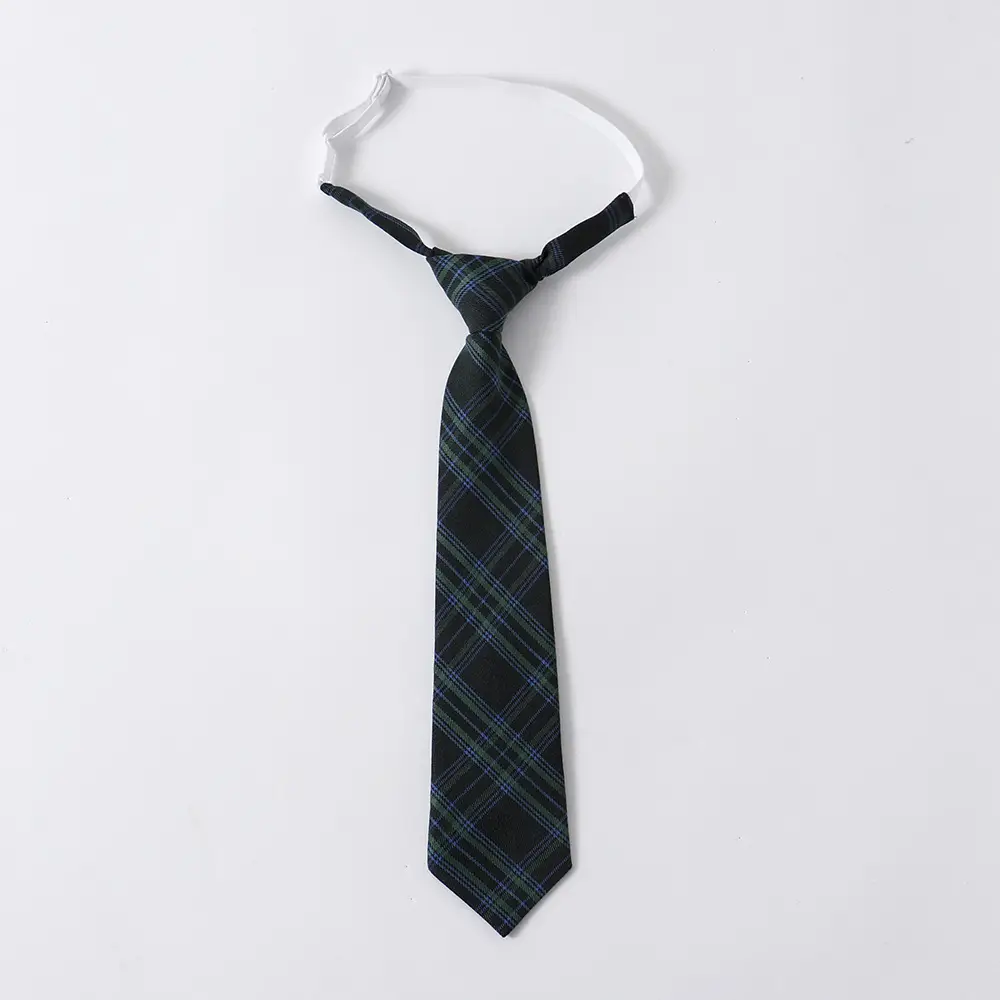 Dark Green Plaid Bow Tie for Men - Image 2