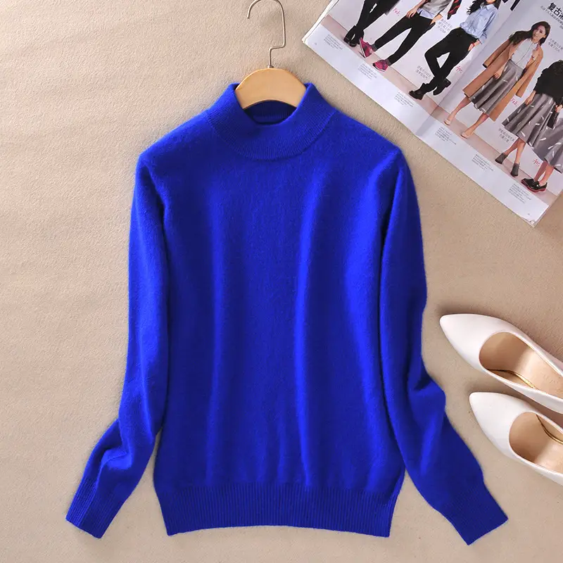 Red New Half Turtleneck Sweater for Women - Image 8