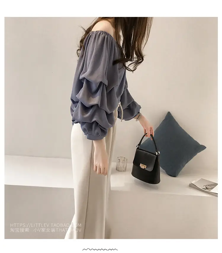 Summer Off-Shoulder Chiffon Shirt for Women — feature 5