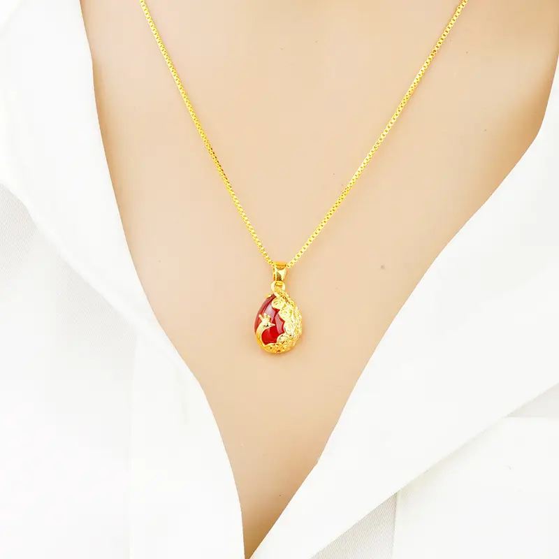 Green Peacock Pendant Gold Plated Women's Jewelry - Image 6