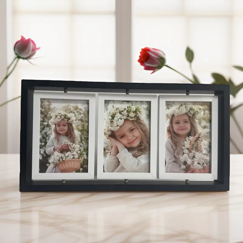 Nordic Wooden Photo Frame 6" Double Sided Rotating — feature 19