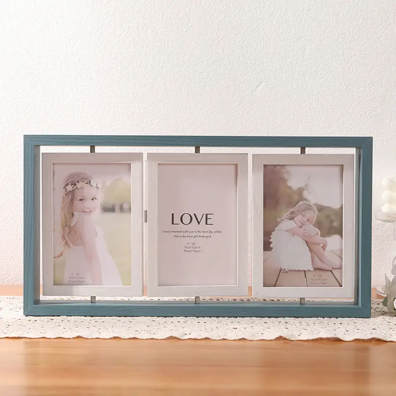 Nordic Wooden Photo Frame 6" Double Sided Rotating — feature 3