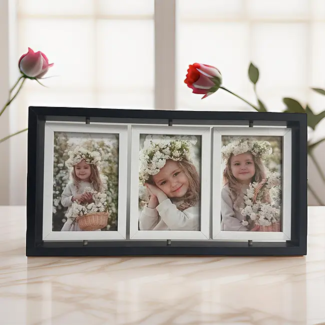 Nordic Wooden Photo Frame 6" Double Sided Rotating