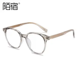 Men's Black Round Glasses Myopia Frame Flat Mirror — feature 10