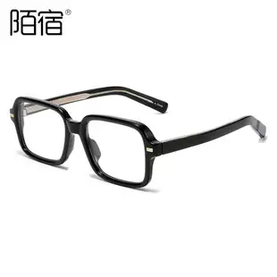 Men's Black Round Glasses Myopia Frame Flat Mirror — feature 13